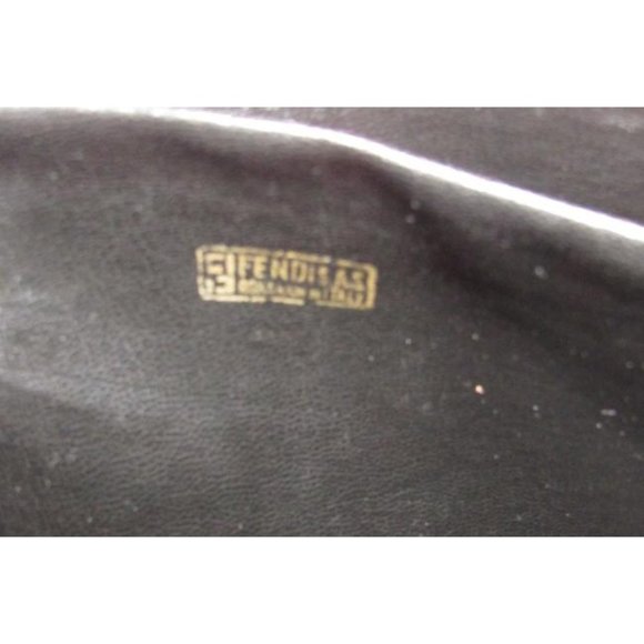 Fendi Smalll F Logo Make Up Red Zucchino Print Canvas And Leather Clutch - Picture 5 of 11